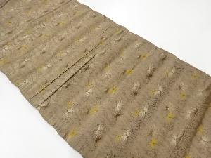 アンティーク　草花模様織出し丸帯（材料）